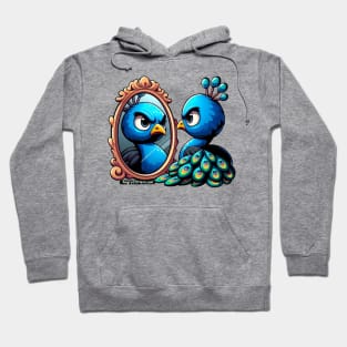 Angry Critters - Peacock in Mirror Hoodie